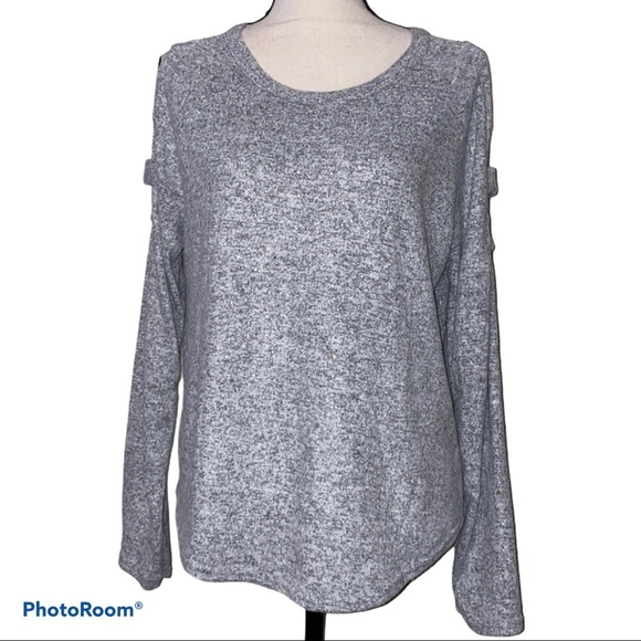 LC Couture womens large cold shoulder cut out top - Picture 9 of 9